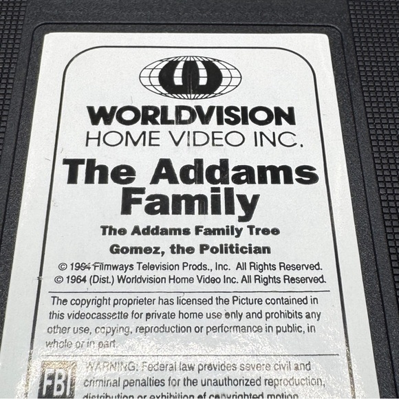 Lot of 5 Vintage Addams Family VHS Worldvision Home Video Tested 1 Sealed Rare - Picture 6 of 15